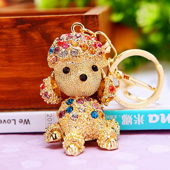 Wholesale Zinc Alloy Cute Style Puppy Car Keychain And Women's Bag Pendant