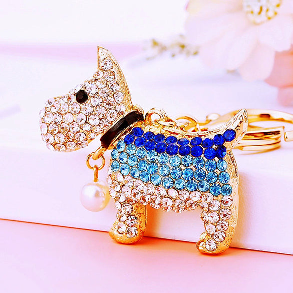 Wholesale Zinc Alloy Cute Style Puppy Car Keychain And Women's Bag Pendant