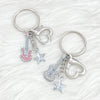 Wholesale Zinc Alloy Electric Guitar Star Bass Keychain Pendant With Electroplating Treatment Y2k Retro Style