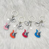 Wholesale Zinc Alloy Electric Guitar Star Bass Keychain Pendant With Electroplating Treatment Y2k Retro Style