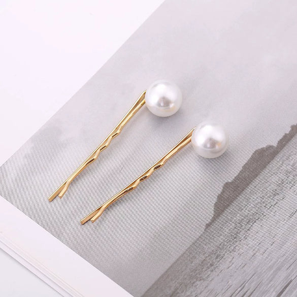 Wholesale Zinc Alloy Electroplated Fashion Pearl Hairpin For Women