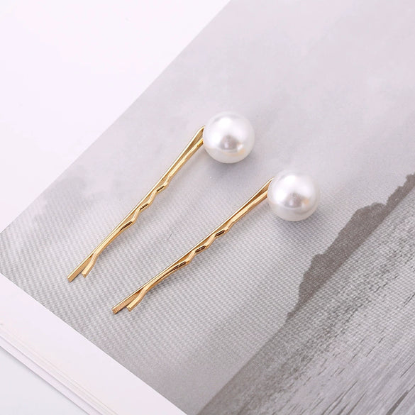 Wholesale Zinc Alloy Electroplated Fashion Pearl Hairpin For Women