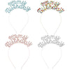 Wholesale Zinc Alloy Electroplated Geometric Simple Style Rhinestone Letter Headband For Women