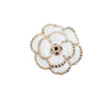 Wholesale Zinc Alloy Flower Shaped And Patterned Electroplated Brooch For Women As Silk Scarf Buckle And Suit Pin Accessories