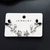 Wholesale Zinc Alloy Geometric Retro Dark Style Electroplated Unisex Earrings Three Piece Suit