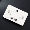 Wholesale Zinc Alloy Geometric Retro Dark Style Electroplated Unisex Earrings Three Piece Suit