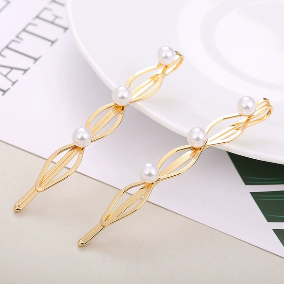 Wholesale Zinc Alloy Hair Accessories For Ladies With Original Design And Pearl Clip