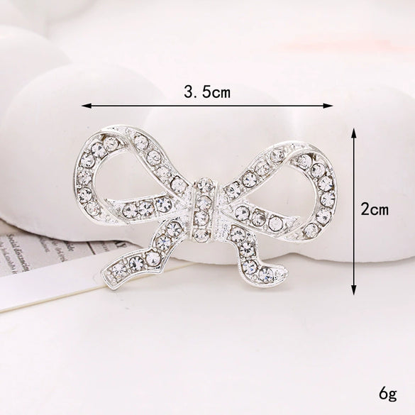 Wholesale Zinc Alloy Light Luxury Hirback Pattern Bow Accessories For Mobile Phone Cases And Hole Shoes With Electroplating