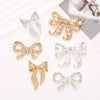 Wholesale Zinc Alloy Light Luxury Hirback Pattern Bow Accessories For Mobile Phone Cases And Hole Shoes With Electroplating