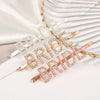 Wholesale Zinc Alloy Rhinestone Letter Hairpin For Women Electroplated Simple Style Hair Accessories