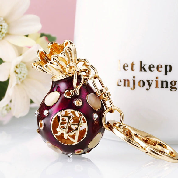 Wholesale Zinc Alloy Turtle Shaped Rhinestone Keychain For Women As Business Gift