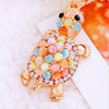 Wholesale Zinc Alloy Turtle Shaped Rhinestone Keychain For Women As Business Gift