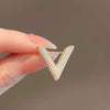 Wholesale Zinc Alloy Vshaped Letter Brooch Electroplated For Couple Fashion Accessories