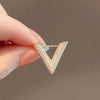 Wholesale Zinc Alloy Vshaped Letter Brooch Electroplated For Couple Fashion Accessories