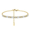Wholesale Zircon Bracelet S925 Sterling Silver Geometric Style Electroplated