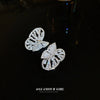 Wholesale Zircon Butterfly Earrings For Women Sweet Exquisite Light Luxury Elegant Inlaid Zircon