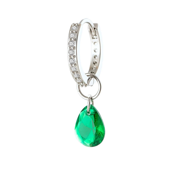 Wholesale Zircon Drop Shape Pendant Earrings Sweet Style High Quality For Women