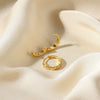 Wholesale Zircon Earrings Copper Gold Silver Electroplated Geometric Style Unisex