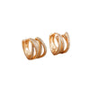 Wholesale Zircon Geometric Round Earrings For Women With Electroplating