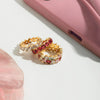 Wholesale Zircon Geometric Stainless Steel Electroplated Ring Women's Jewelry