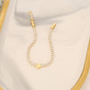 Wholesale Zircon Heart Fivepointed Star Bracelet 18K Goldplated Jewelry For Women