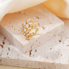 Wholesale Zircon Hollow Flower Earrings Fashion Retro Style With Geometric Pattern