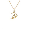 Wholesale Zircon Jewelry Copper Golden Horn Arrow Pendant Irregular Geometric Necklace Unisex Electroplated