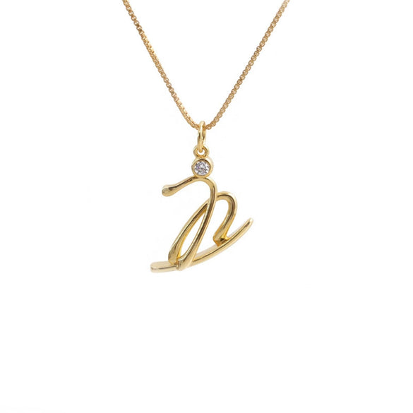 Wholesale Zircon Jewelry Copper Golden Horn Arrow Pendant Irregular Geometric Necklace Unisex Electroplated