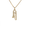Wholesale Zircon Jewelry Copper Golden Horn Arrow Pendant Irregular Geometric Necklace Unisex Electroplated