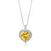 Wholesale Zircon Necklace Environmental Protection Copper Love Shape Small Fresh Style