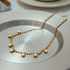 Wholesale Zircon Necklace Titanium Steel 18K Gold Plated Electroplated Geometric Design Luxury Women's Jewelry
