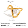 Wholesale Zircon Ring Titanium Steel Geometric Shape Electroplated Jewelry For Women
