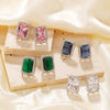 Wholesale Zircon Square Earrings Fashion Diamond Design For Women