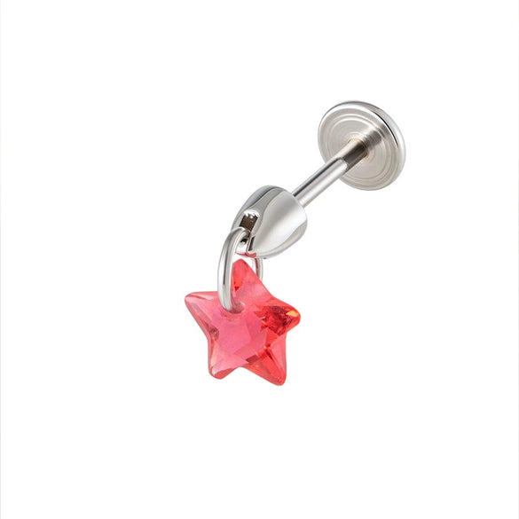 Wholesale Zircon Star Pendant Ear Bone Nail For Cartilage Piercing