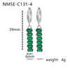 Wholesale Zircon Tassel Earrings Stainless Steel Geometric Electroplated Fashionable Highend Women's