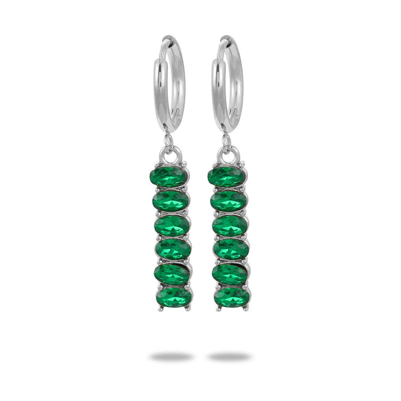 Wholesale Zircon Tassel Earrings Stainless Steel Geometric Electroplated Fashionable Highend Women's