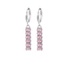 Wholesale Zircon Tassel Earrings Stainless Steel Geometric Electroplated Fashionable Highend Women's