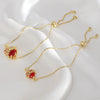 Wholesale Zircon Zirconia Retro Classic Goldplated Heartshaped Cross Bracelet For Women And Men