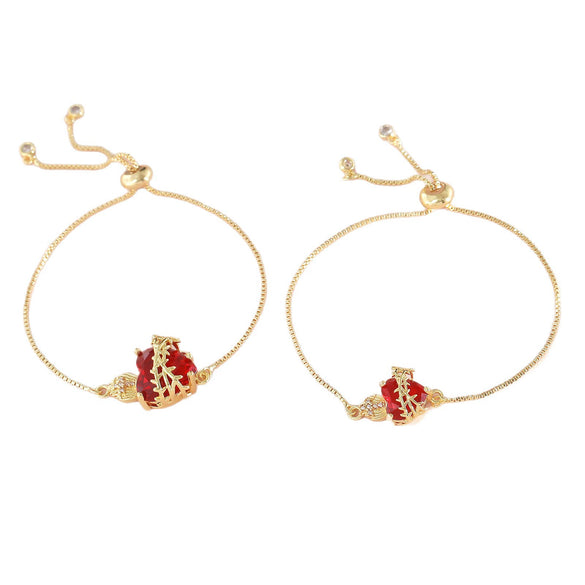 Wholesale Zircon Zirconia Retro Classic Goldplated Heartshaped Cross Bracelet For Women And Men