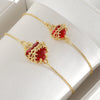 Wholesale Zircon Zirconia Retro Classic Goldplated Heartshaped Cross Bracelet For Women And Men