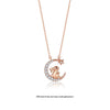 Wholesale Zodiac Dragon Pendant Necklace In Sterling Silver With Rose Gold Electroplated Cross Clavicle Chain And Star Moon Design