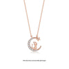 Wholesale Zodiac Dragon Pendant Necklace In Sterling Silver With Rose Gold Electroplated Cross Clavicle Chain And Star Moon Design