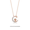 Wholesale Zodiac Dragon Pendant Necklace In Sterling Silver With Rose Gold Electroplated Cross Clavicle Chain And Star Moon Design