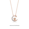 Wholesale Zodiac Dragon Pendant Necklace In Sterling Silver With Rose Gold Electroplated Cross Clavicle Chain And Star Moon Design