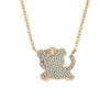 Wholesale Zodiac Necklace Women's Sterling Silver Rose Gold Plated Tiger Pendant Clavicle Chain
