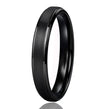 Wide Black Matte Textured Tungsten Steel Ring Geometric Casual Unisex Couple Band With Precision Crafted Finish