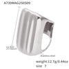 Wide Face Exaggerated Personality Fashion Ol Geometric Stainless Steel Casting Electroplated Finger Ring