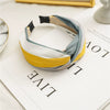 Wide Headband Cloth Colorblocking Knotted Women's Hair Accessory