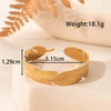 Wide Open Adjustable Titanium Steel Bracelet With Electroplating Treatment And Plants And Flowers Style