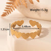 Wide Open Adjustable Titanium Steel Bracelet With Electroplating Treatment And Plants And Flowers Style